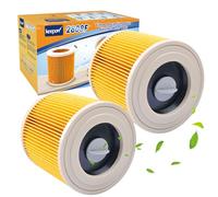 KEEPOW Confezione da 2 filtri a cartuccia per aspirapolvere Karcher WD2 WD3P WD 2200 SE 4001 Wet & Dry, parte # 64145520