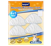KEEPOW Confezione da 4 panni in microfibra per pulitore a vapore H2O HD, panni riutilizzabili di ricambio per scopa a vapore H20 HD