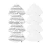 KEEPOW Confezione da 8 testine di ricambio per scopa a vapore Vileda e compatibili con Viledas Steam Cleaner Plus, panni in microfibra lavabili (4 grigi + 4 bianchi)