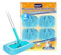 KEEPOW Cuscinetti riutilizzabili per salviette di ricarica Flash Speed, in microfibra, per kit di avviamento Flash Speed, lavabili in lavatrice fino a 100 pezzi (confezione da 4)