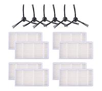 KEEPOW Kit di ricambio con filtro e spazzole laterali per Robot Medion MD16192, MD18500, MD18501, MD18600 Set di 14