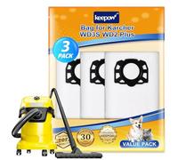 KEEPOW Sacchetti per aspirapolvere Kärcher WD 2 Plus, WD 3, WD 3, WD 3, 3 pezzi, filtrazione ad alta efficienza, per aspirapolvere Kärcher WD3 S, KWD 1