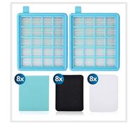 KEEPOW - Set di ricambio per filtro Philips PowerPro Active and Compact Vacuum, compatibile con FC8058/01