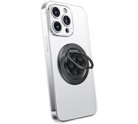 KEEPRO Ventosa per Telefono Porta Cellulare Magnetico ad Anello per MagSafe, Supporto per Anello Rotazione 360° Gradi Compatibile con iPhone 16/15/14/13/12 Serie (Nero)