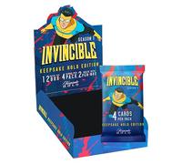KEEPSAKE Invincible Season 1 Holo Hobby Box: 12 confezioni, 4 carte per confezione, 2 reliquie garantite, Chase Gold Holo Parallels, lista di controllo da 600 carte