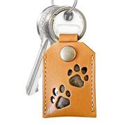 Keepsake Keychain For Pet Hair, Memorial Square Locket Keychain, Photo Holder Backpack Ornament To Puppy Or Kitten Memory, Ideal Commemorative Gift, Brown, White, Red