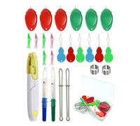 keepsweat Set di infila-ago, 25 pezzi, incluso il tipo di pesce per aghi da cucito/forma di zucca, infila-ago/pollice a forma di infila/cucitura/pinzetta da cucire/dito/forbici