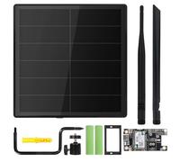 KEEPTEEN D5 Solar Lora Node Meshtastic Device Repeater with Wisblock RAK19007 RAK4631 Board 868mhz Mesh Lora Antenna NRF52840 Buletooth Solar Panel Built in 5000mAh Battery Controller