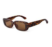 KEERADS Recangolo Sungaliss for Women 90's Vintage Fashion Glasses Black Tortuois Frame Occhiali (Brown, Free Size)