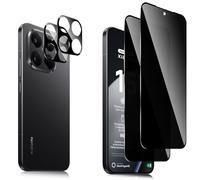 Keero Privacy Vetro Temperato per Xiaomi 15T/15T Pro, 2 Pezzi Privacy Pellicola Protettiva e 2 Pezzi Pellicola Fotocamera, Anti-Spy Vetro Temperato Film, Durezza 9H Anti-Graffio Protettivo Film