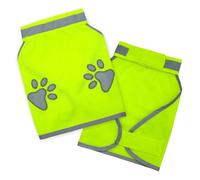 Keeshond Hi Vis Cane Cappotto Misura M Alta Visibilità Sicurezza Gilet Giallo
