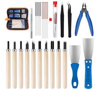 KEESIN Kit di accessori per stampante 3D, 31 pezzi, strumento per stampante 3D, set di accessori per stampante 3D, con aghi per la pulizia, pinzette, pinze, affilatrici, taglierina per la pulizia,