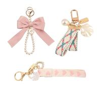 Keetchain A 3 Pezzi, Portachiavi Per La Conchiglia Di Perle A Cravatta A Cravatta, Un Ciondolo Portachiavi Multifunzione, Accessori Per Chiavi Dell'Auto.