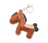 Keetchain in pelle di ciondolo a forma cavallo, portachiavi sintetica | Elegante decorativo ispirazione equestre, accessorio moda, design degli animali per borsetta, schiena, usa mano poli Uso versati