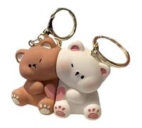Keeychain delle coppie di orso | Tornari a pendente cartone animato | Bag Charm 2 PC Coppia Coppia Catena chiave, Pendants Beaar di portachiavi magnetici, chiavi di abbinamento-catene.