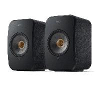 KEF LSX II Diffusore Attivo da Scaffale con Streamer di Rete (Coppia) Carbon Black