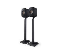 KEF LSX & LSX II S1 Floor Stand Grigio coppia, supporto per diffusori in alluminio con gestione integrata dei cavi e tappi di chiusura per LSX