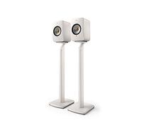 KEF LSX & LSX II S1 Floor Stand Pair Bianco, supporto per diffusori in alluminio con gestione integrata dei cavi e tappi terminali per LSX.