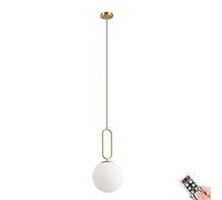 KEFA Lampada a sospensione non cablata a batteria, stile moderno di metà secolo, senza fili, con telecomando e lampadina dimmerabile, per cucina, isola, soggiorno, camera da letto, bar, sala da pranzo
