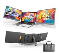 KEFEYA 2K Monitor Portatile per Laptop 2160x1440P QHD Estensore Dello Schermo del Laptop 1500:1 Contrasto Triplo Monitor per Laptop, Plug & Play da 13" - 17" (Mac, Wins, Android, Dex)