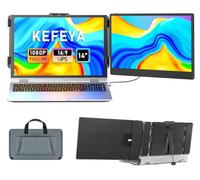 KEFEYA Estensore dello schermo del computer portatile, 14 pollici, estensore del secondo schermo 1080P FHD IPS, estensione portatile del monitor per laptop 13-17,3 pollici con USB-C/HDMI, Plug n Play