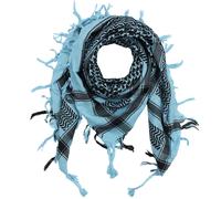 Freak Scene Kefiah - blu-blu chiaro - nero - 100x100 cm - Shemagh - Sciarpa Arafat Foulard kefiah palestinese 100% cotone