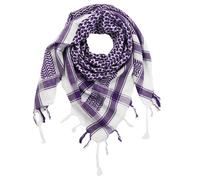 Freak Scene Kefiah - bianco - lilla - 100x100 cm - Shemagh - Sciarpa Arafat Foulard kefiah palestinese 100% cotone