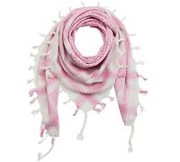 Kefiah bianca e rosa sciarpa palestinese sciarpa di cotone shemagh