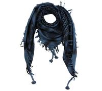Freak Scene Kefiah - Grigio-Blu Scuro - Nero - 100x100 cm - Shemagh - Sciarpa Arafat Foulard kefiah palestinese 100% Cotone
