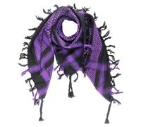 Freak Scene Kefiah - nero - lilla-lilla scuro - 100x100 cm - Shemagh - Sciarpa Arafat Foulard kefiah palestinese 100% cotone