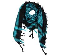 Freak Scene Kefiah - nero - turchese - 100x100 cm - Shemagh - Sciarpa Arafat Foulard kefiah palestinese 100% cotone