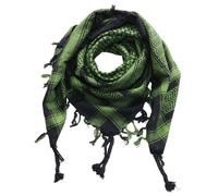Freak Scene Kefiah - nero - verde-verde brillante - 100x100 cm - Shemagh - Sciarpa Arafat Foulard kefiah palestinese 100% cotone