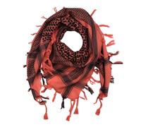 Kefiah rosso-terracotta nero 02 Shemagh Sciarpa Arafat