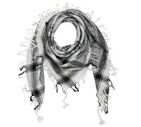 Kefiah Teschi con ossa grandi bianco nero Shemagh Sciarpa Arafat