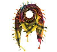 Freak Scene Kefiah - Tie dye-colorato-batik - nero 01-100x100 cm - Shemagh - Sciarpa Arafat Foulard kefiah palestinese 100% cotone