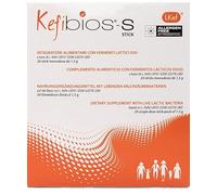 Kefibios-S, Integratore Alimentare con Fermenti Lattici Vivi, 20 Stick Monodose da 1,5 g
