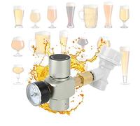 Keg Charger Mini, Homebrew Beer CO2 Regulator Caricabatterie Gas Disconnect regolatore birra con connettore in Plastica 0-60PSI valvola sovrapressione manuale sicurezza 0-60 PSI Pressione Lavoro