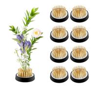 KEGAJEGA 8 pezzi ricci floreali da 34 mm, con 61 aghi Ikebana Kenzan, set di fiori per casa, ufficio, composizione floreale da giardino, sala da tè, negozio di fiori