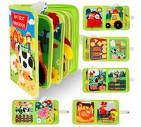 KEGAJEGA Busy Board tedesco a partire dai 2 anni Activity Board Busy Book Panno in feltro senza BPA Montessori Busy Board Quiet Book per viaggi, auto, treno, casa, sport, giocattolo per abilità