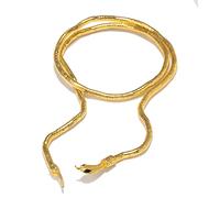 KEHAWK Collana a serpente punk pieghevole girocollo regolabile braccialetto flessibile avvolgente collare multiuso Medusa Hollween gioielli per le donne, 35.8 Inches, Zinco, Nessuna pietra preziosa