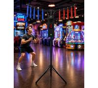 KEhtu Gioco Arcade Catching Stick per Lallenamento della Coordinazione Occhio-Mano, Macchina da Gioco Riflettente con Bastoni A Caduta - 10 Bastoncini, 5 velocità, Black