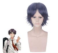 Keigo Atobe Parrucca Cosplay Principe Di Tennis Cosplay Breve Parrucca Grigio Nero Parrucca Anime Resistente Al Calore Parrucche Sintetiche Festa Di Halloween Pl-025