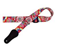 Ortega Guitars KNS-68-U Custodia in Nylon per Ukulele con Pelle Scamosciata, 37 mm, Peace 68