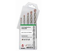 KEIL 150 350 410 - Set di 5 punte per trapano a percussione, diametro 4,0/5,0/6,0/8,0/10,0 mm