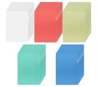 KEILEOHO 100 Cartelline in plastica A4, 180µ, Buste Trasparenti portadocumenti, Colorate Cartellina A4, aperte lateralmente, per ufficio e scolastico, 5 colori, trasparente, rosso, giallo, verde, blu