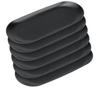 KEILEOHO 6 Pezzi Vassoi Ovali in Acciaio Inox, Vassoi Decorativi Moderni 23 x 9,5 cm, Vassoi da Portata per Set Aperitivo, Snack, Buffet, Gioielli, Nero