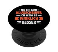 Kein Klugscheißer Weiß Es Wirklich Besser Detti Divertenti PopSockets PopGrip Adesivo