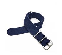 KEIOMI Cinturino in pelle scamosciata in pelle cinturino da 20 mm 22mm stile nato orologi morbidi in acciaio inox fibbia quadrato in acciaio inox cinghie di ricambio da polso orologio da polso(Navy Bl