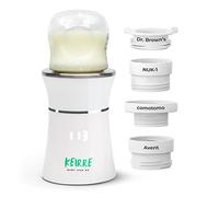 Keirre - Scaldabiberon portatile da viaggio, facile da usare, si adatta a qualsiasi borsa, riscaldamento rapido per latte materno o formula, perfetto per auto/aereo/in viaggio, ricaricabile tramite
