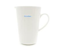 Keith Brymer Jones - Gamma CymraegWelsh Word - Extra Large Ceramica Bianco Brocca - 1000ml - Blodau - Confezione regalo